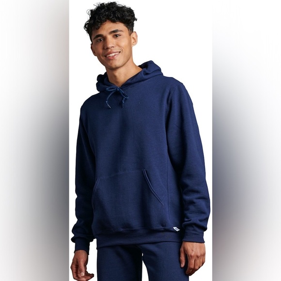 Russell Athletic Dri Power® Hooded Pullover Sweatshirt in Navy - Picture 1 of 9